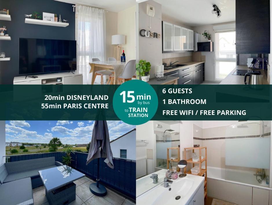 Le Chanteloupien - Appartement Pour 6 Proche Disneyland Paris ภายนอก รูปภาพ